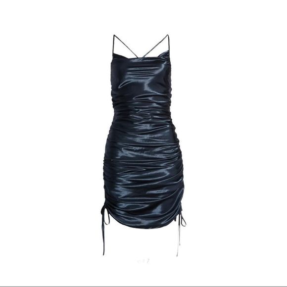 Bardot Gigi Ruched Satin Slipdress - Picture 4 of 7
